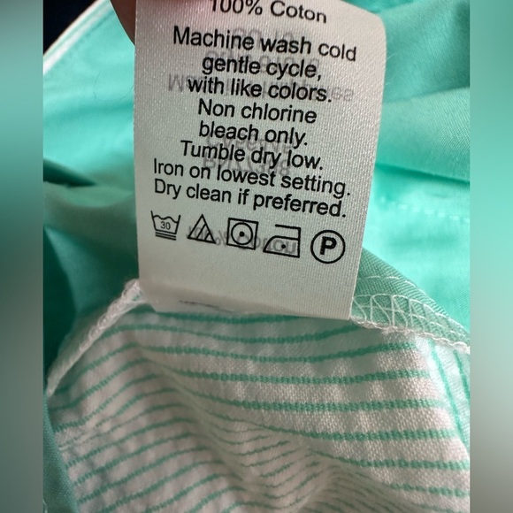 NWT J. Crew Mint White Striped Seersucker Shorts Size 12 - Picture 5 of 8